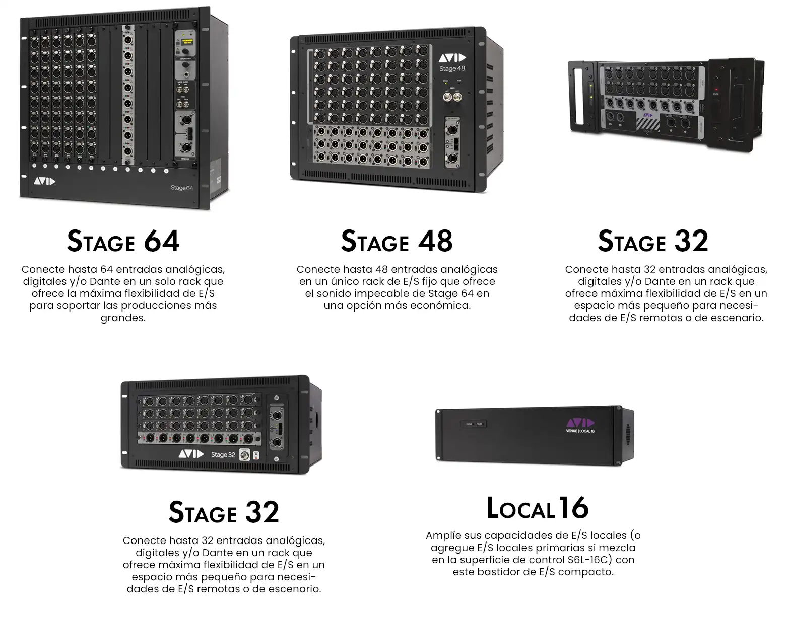 Avid S6L Stage y Local