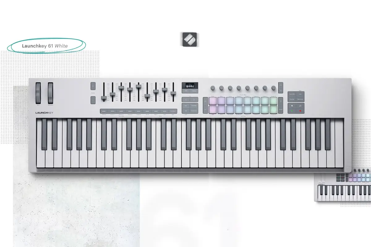 Novation presenta el nuevo Launchkey 61 White: el controlador MIDI más elegante de la serie MK4